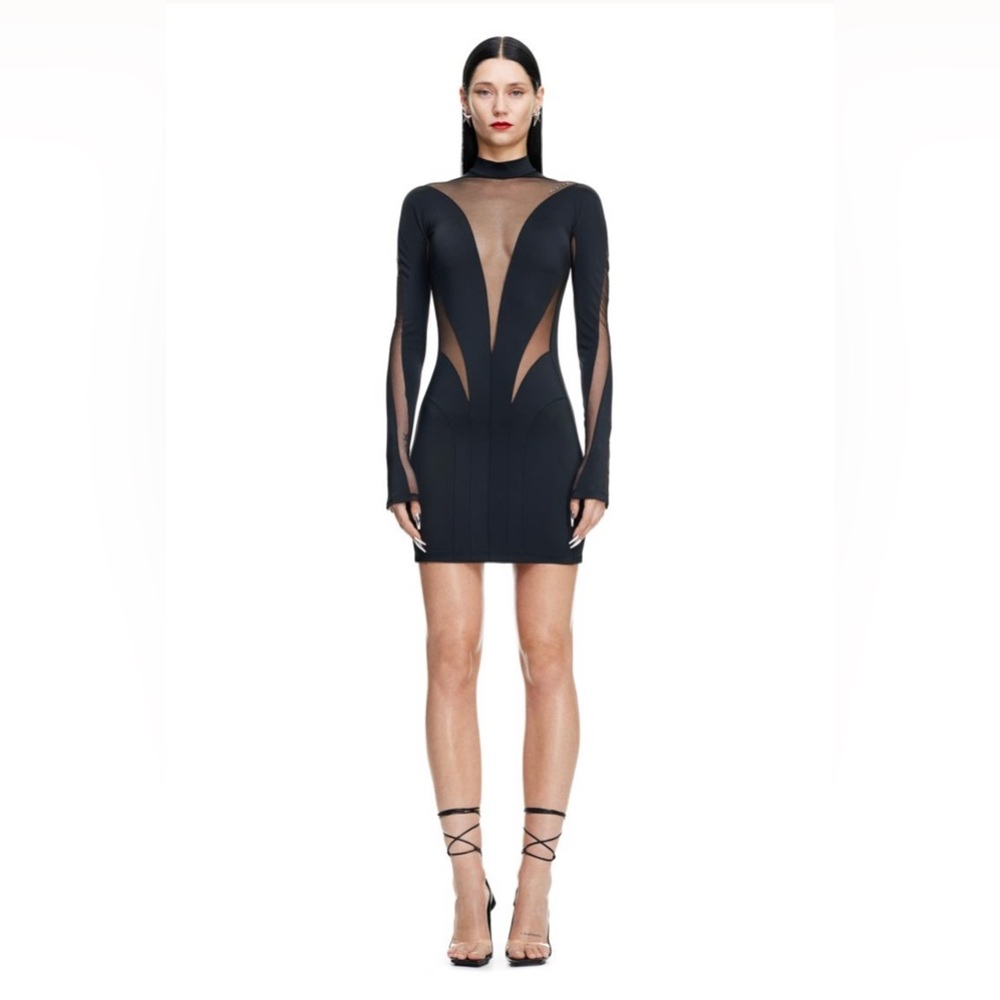 Mugler x H&M Meshed Panel Dress